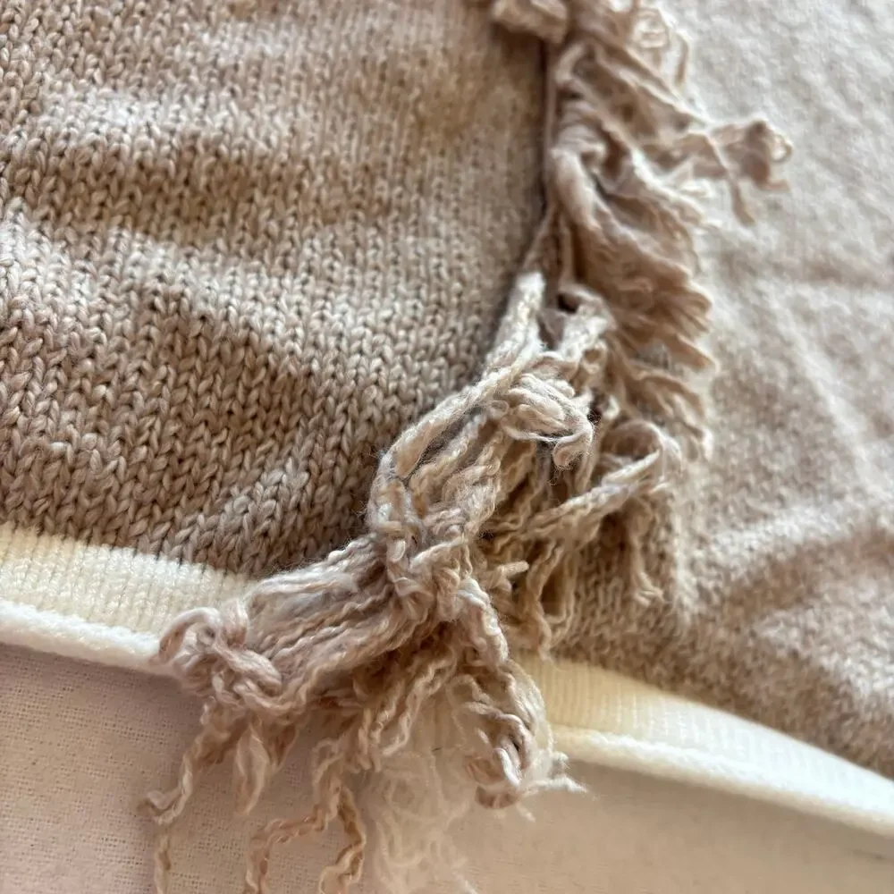 Cupshe Knit Coverup Women’s Small Beige Comfy Swim Beach Relaxed Fit